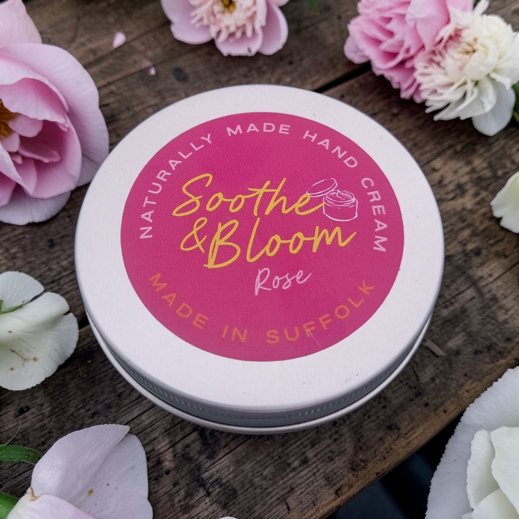 Soothe and Bloom 100% Natural Rose Hand Cream 100ml