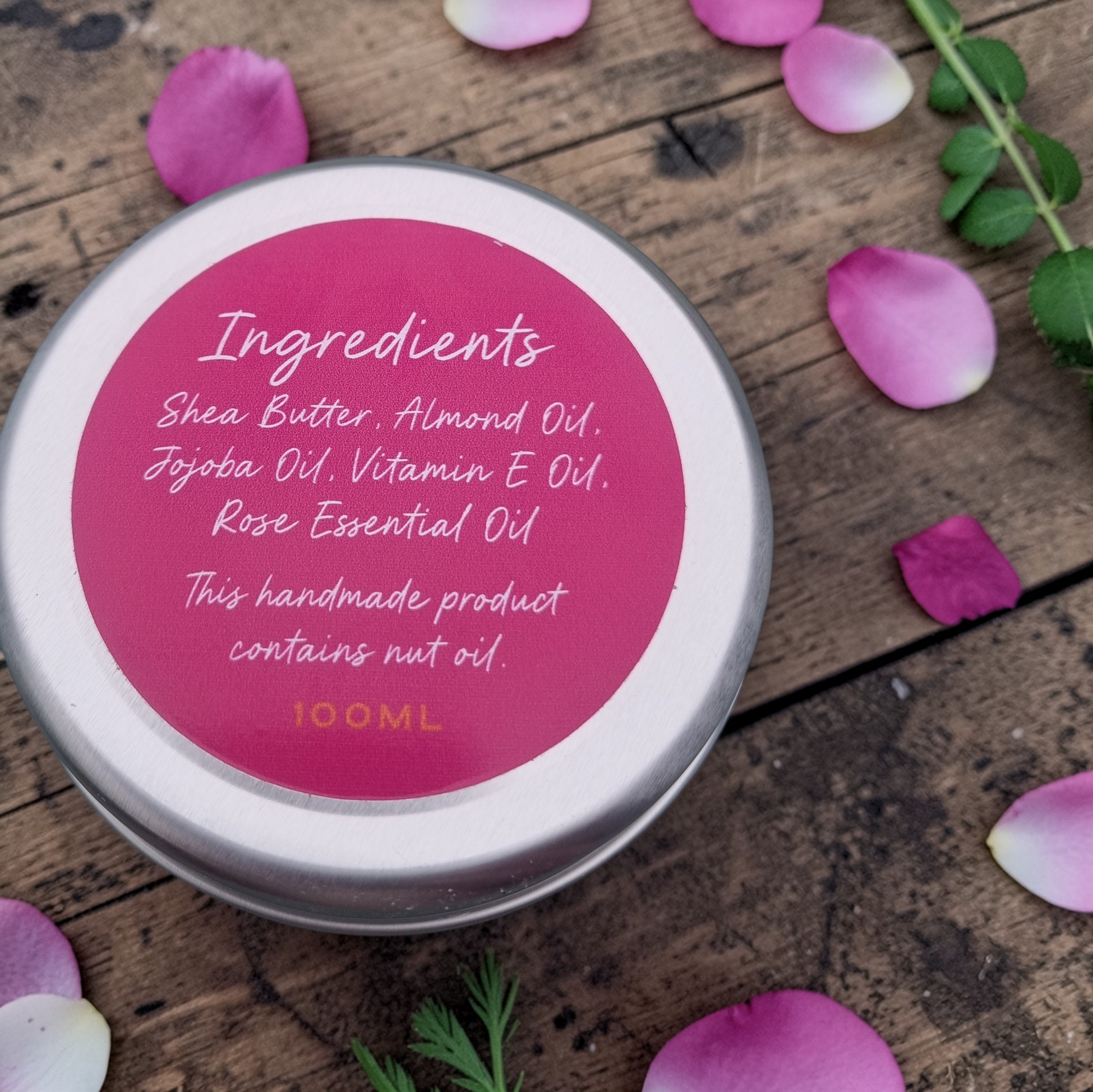 Soothe and Bloom 100% Natural Rose Hand Cream 100ml