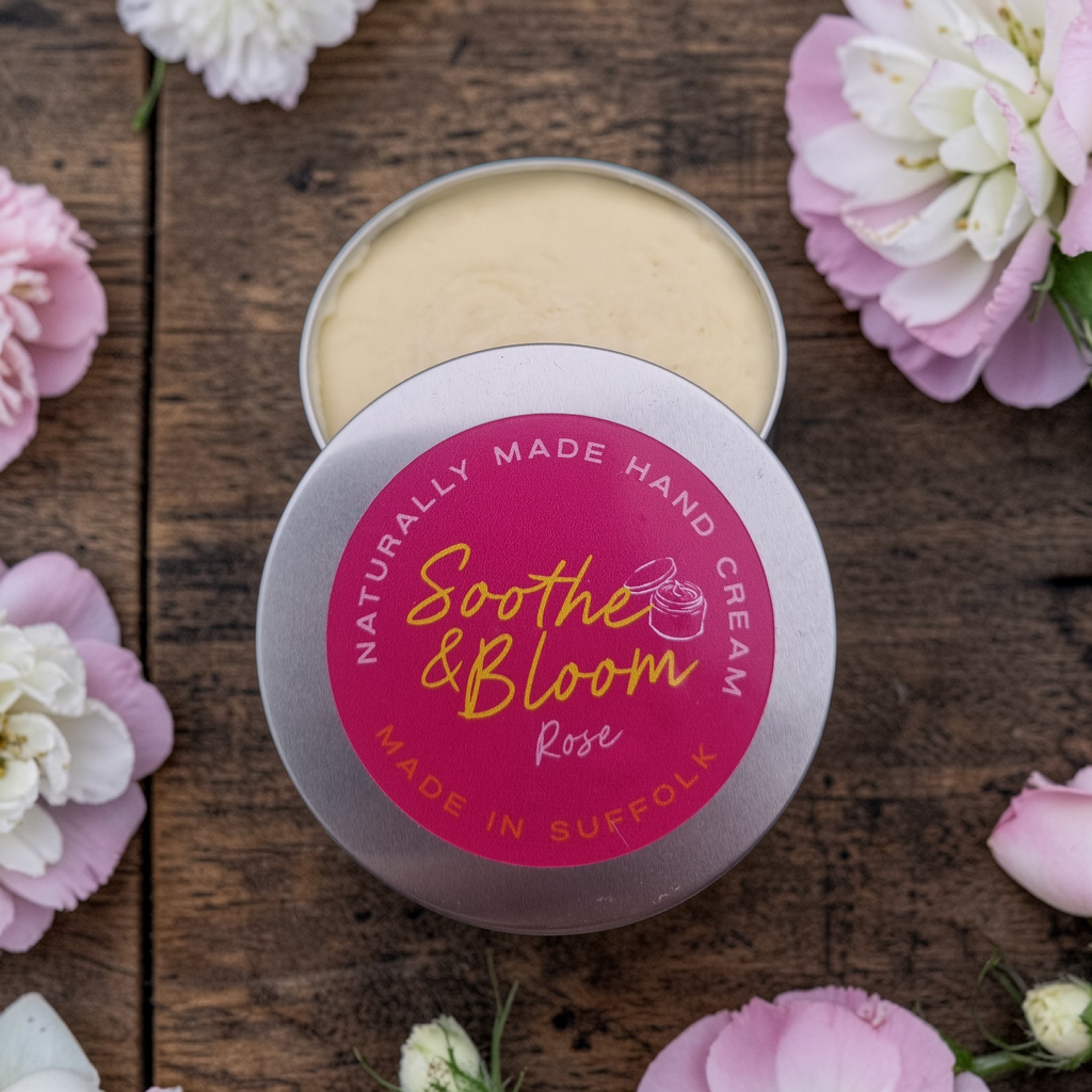 Soothe and Bloom 100% Natural Rose Hand Cream 100ml